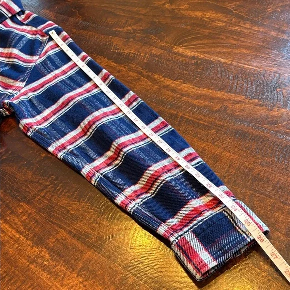 Alex Mill Plaid Flannel Button Down Shirt Blue White Red Size XL - Picture 12 of 13